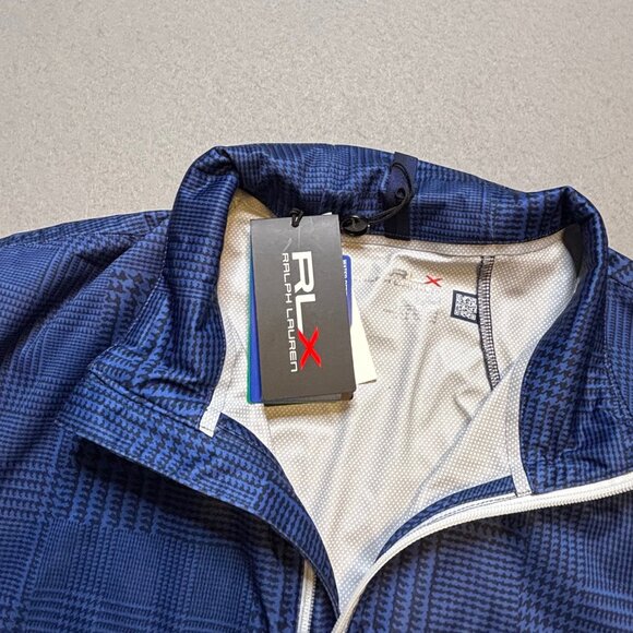 RLX Golf Polo Ralph Lauren Blue Convertible Water Repellent Jacket Men's Med - Picture 10 of 11